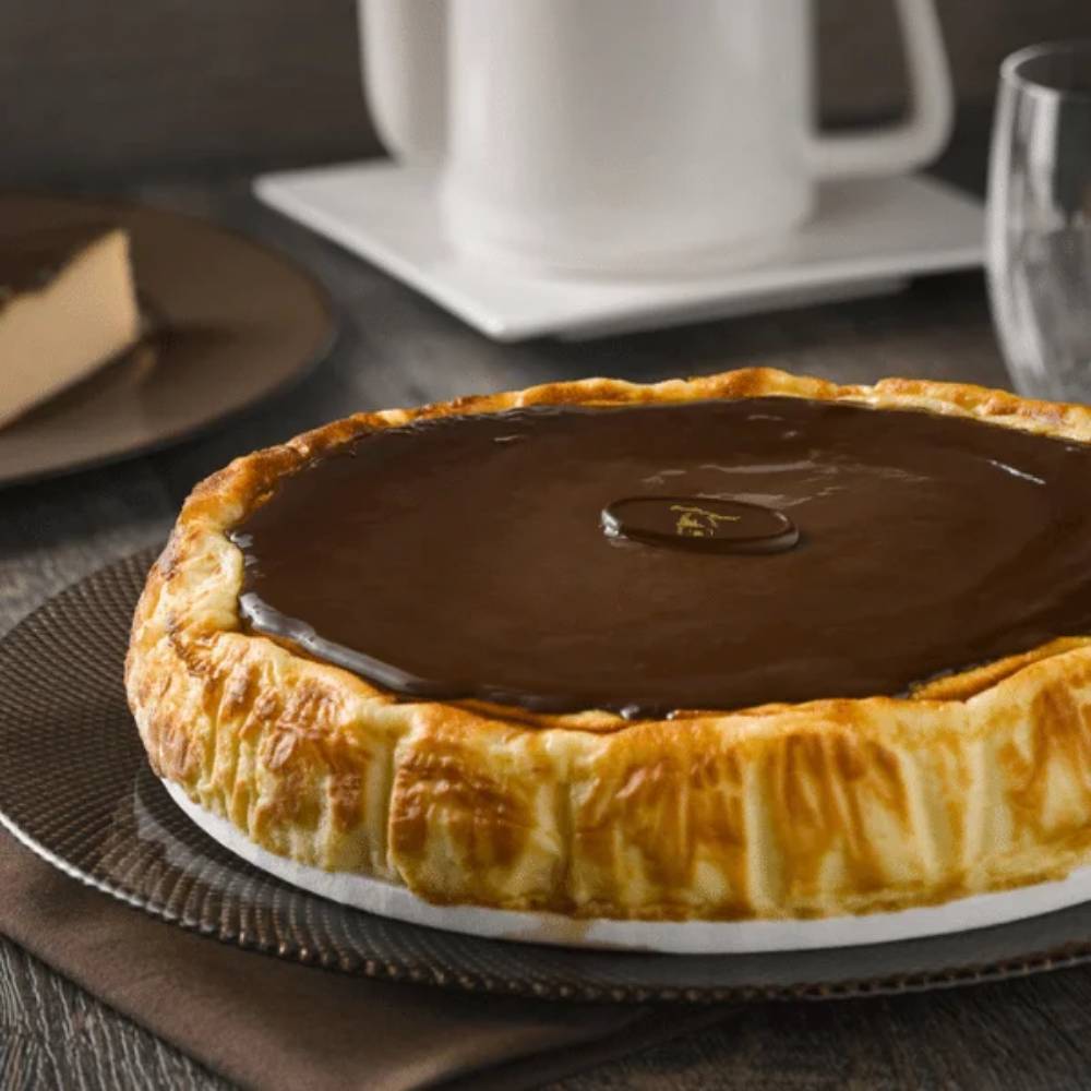 tarta de queso con chocolate