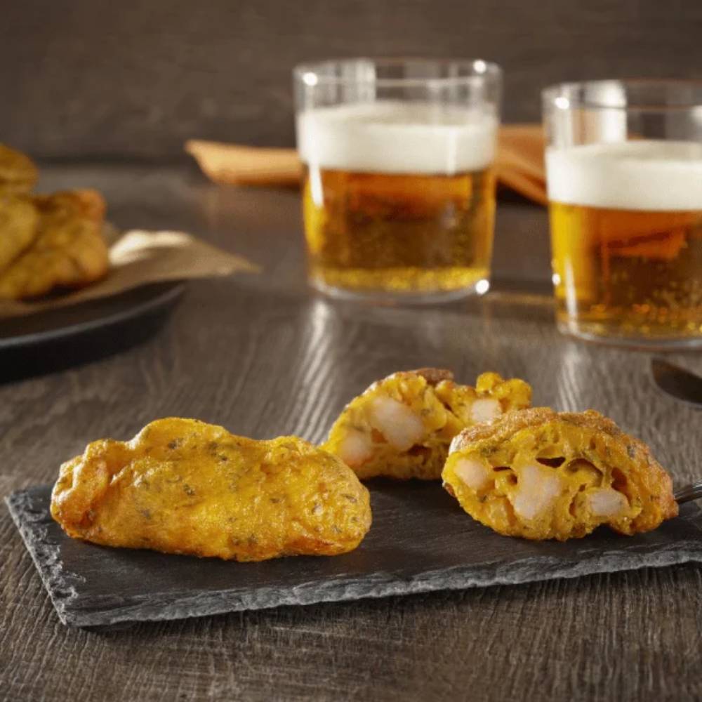 tortillitas de langostinos