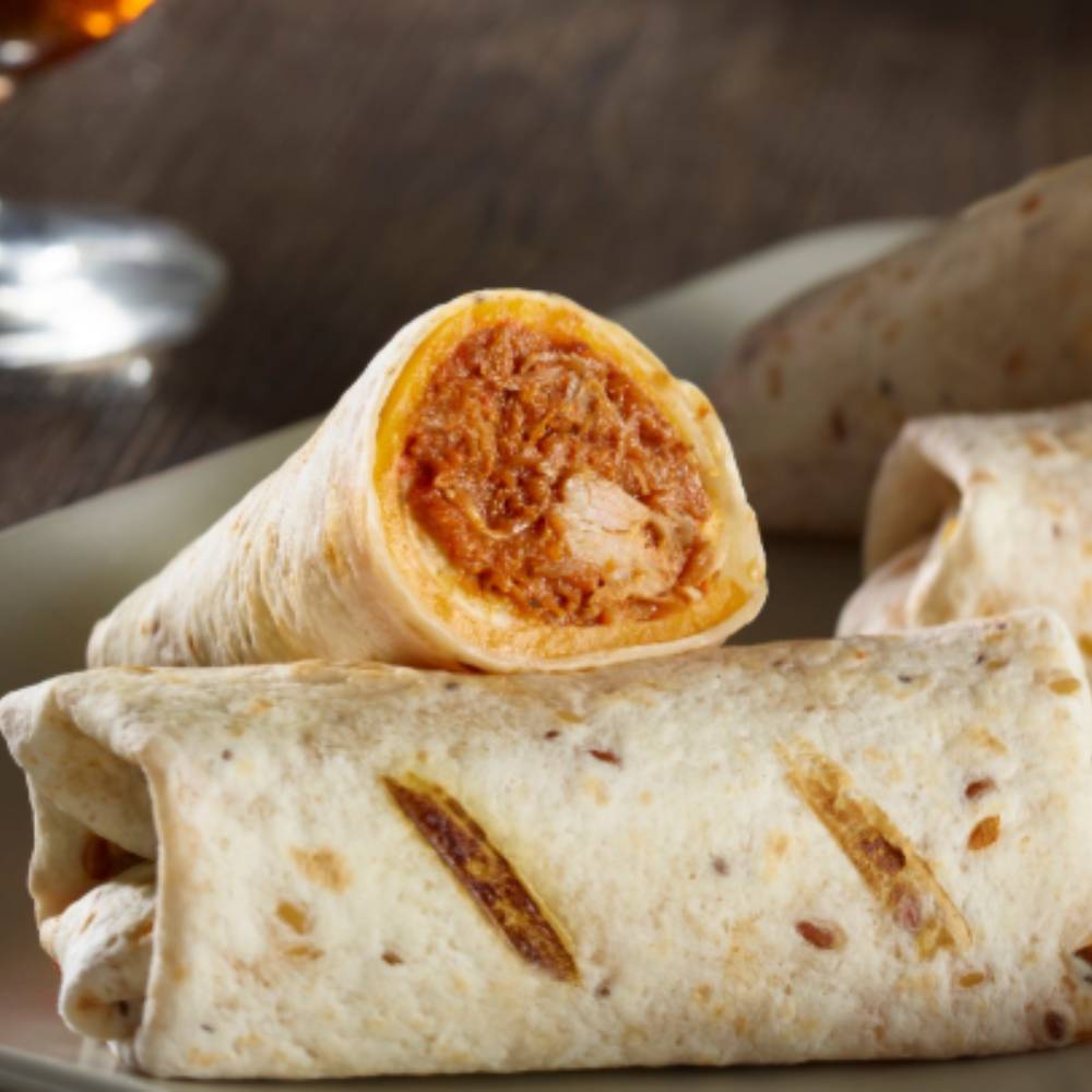 burritos de pulled pork en canela en rama