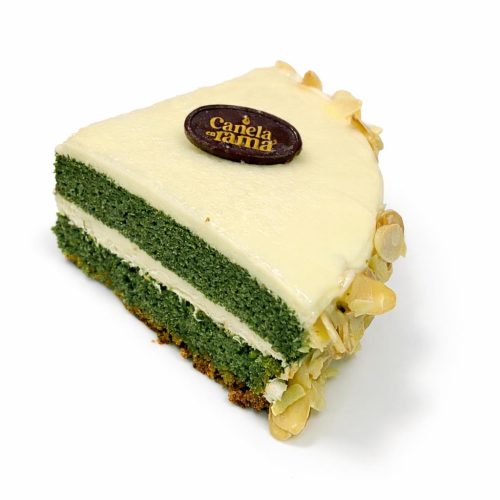 green cake con crema de queso