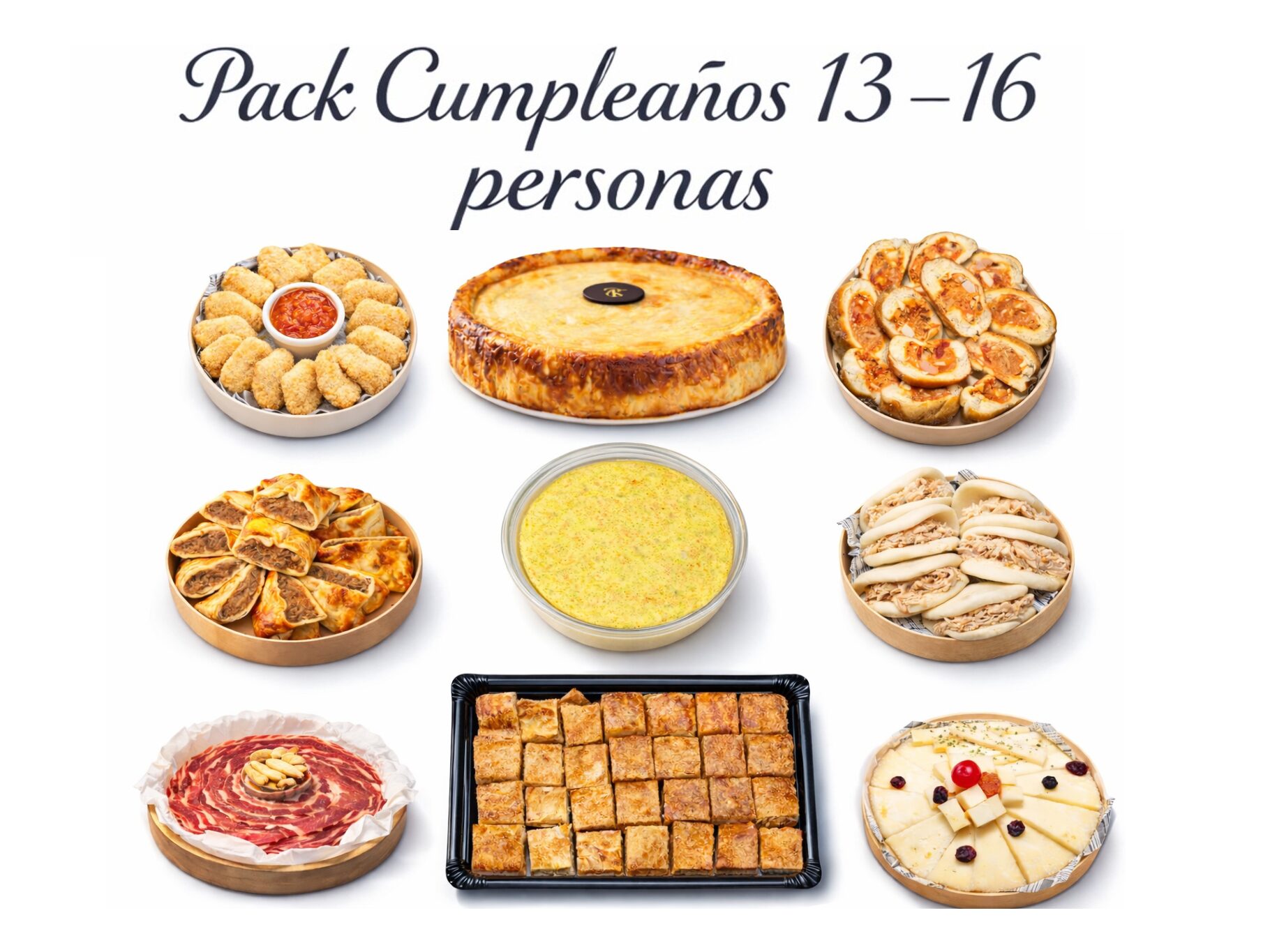 Pack Cumpleaños Gourmet para Celebraciones 🎉 (13-16 PERSONAS)