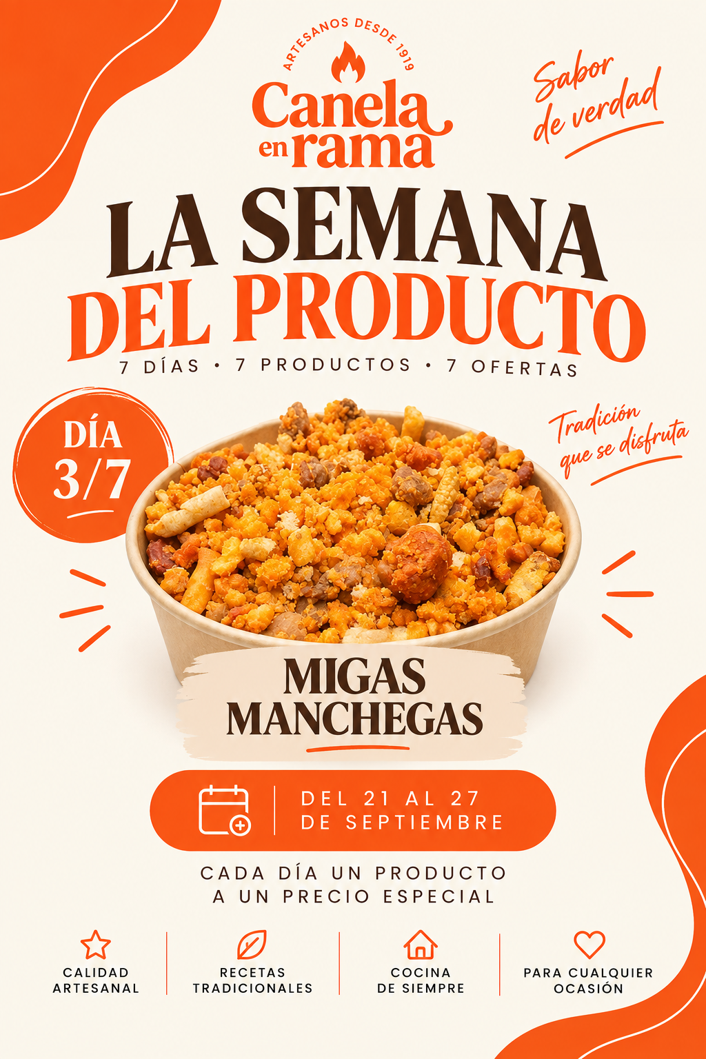 Migas tradicionales BANDEJA GRANEL 1,5kg